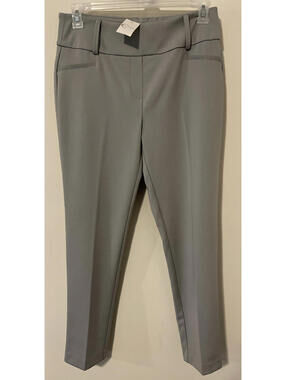 Est 1946 Women Gray Slim-Leg Wide Waistband Pull-On Stretch Dress Pant NWT!A2129